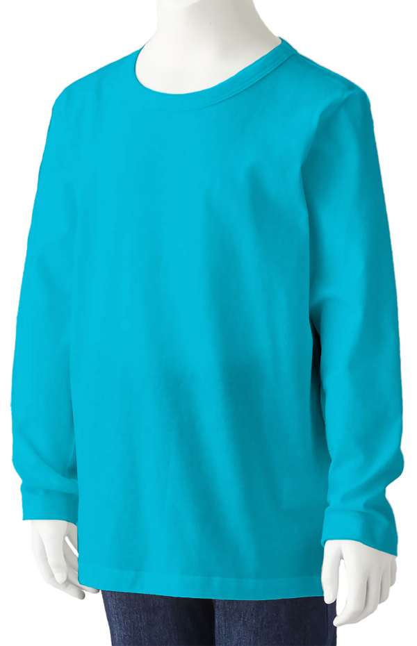 <strong> PANBASIC </strong> - 100% Cotton Long Sleeve Round Neck PK-601 - 12-14Y, Turquoise