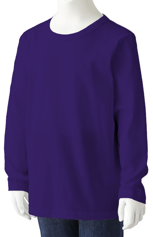 <strong> PANBASIC </strong> - 100% Cotton Long Sleeve Round Neck PK-601 - 12-14Y, Purple