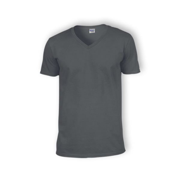 <strong>GILDAN</strong> - 63V00 Adult Soft Style V-Neck Tshirt - Charcoal, 2XL