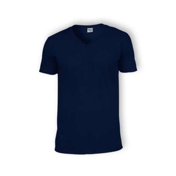 <strong>GILDAN</strong> - 63V00 Adult Soft Style V-Neck Tshirt - Navy, 2XL