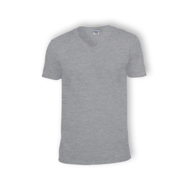 <strong>GILDAN</strong> - 63V00 Adult Soft Style V-Neck Tshirt - Sport Grey, 2XL