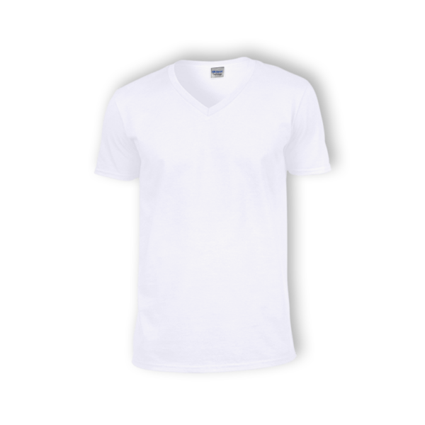 <strong>GILDAN</strong> - 63V00 Adult Soft Style V-Neck Tshirt - White, 2XL