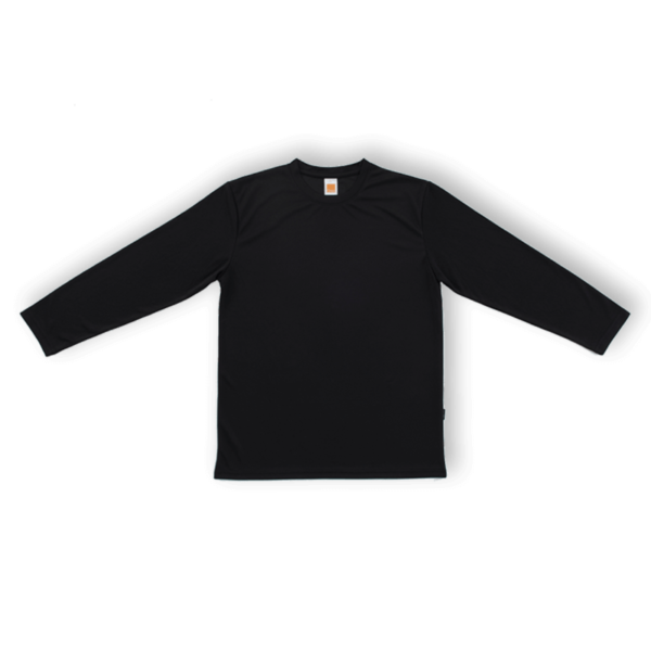 <strong> OREN SPORT </strong> - QD54 Unisex Round Neck long Sleeve Tshirt - Microfiber Eyelet - Black, 3XL