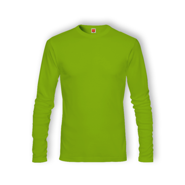 <strong> OREN SPORT </strong> - CT54 Unisex Round Neck Long Sleeve Tshirt - 160gsm - Lime Green, 3XL