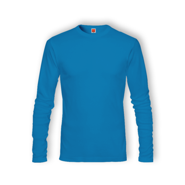 <strong> OREN SPORT </strong> - CT54 Unisex Round Neck Long Sleeve Tshirt - 160gsm - Sea Blue, 3XL