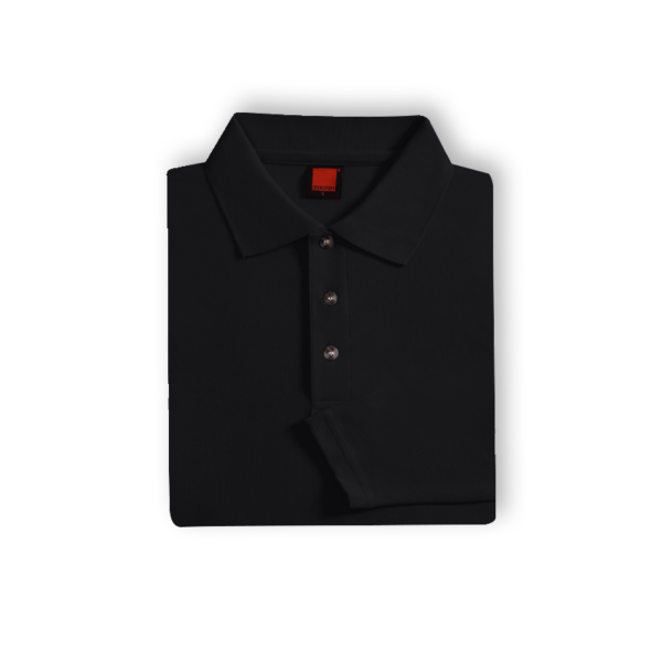 <strong> OREN SPORT </strong> - HC09 Unisex Polo Long Sleeve - Honeycomb - Black, 3XL