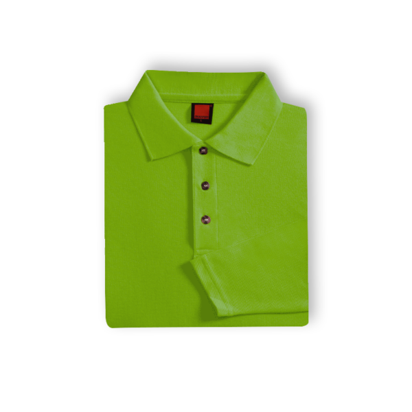 <strong> OREN SPORT </strong> - HC09 Unisex Polo Long Sleeve - Honeycomb - Lime Green, 3XL