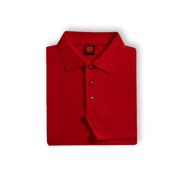 <strong> OREN SPORT </strong> - HC09 Unisex Polo Long Sleeve - Honeycomb - Red, 3XL