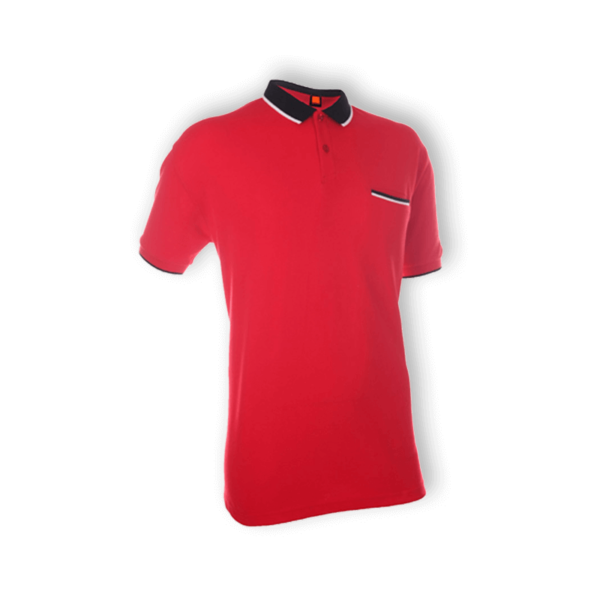 <strong> OREN SPORT </strong> - HC15 Unisex Polo with Pocket - Honeycomb - Red, 3XL