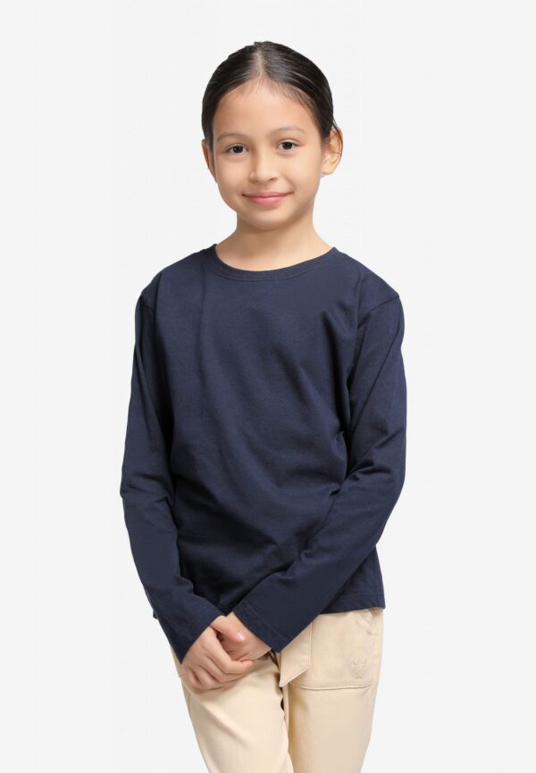 <strong> PANBASIC </strong> - 100% Cotton Long Sleeve Round Neck PK-601 - 12-14Y, Navy