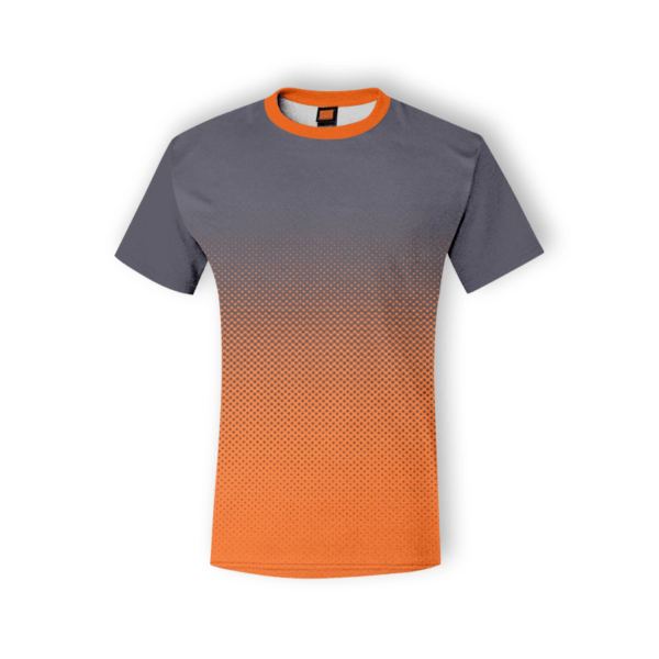 <strong> OREN SPORT </strong> - QD43 Unisex Round Neck Tshirt - Dark Grey / Orange, 3XL