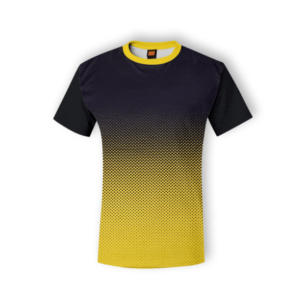 <strong> OREN SPORT </strong> - QD43 Unisex Round Neck Tshirt - Navy / Yellow, 3XL