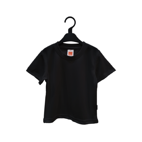 <strong> OREN SPORT </strong> - QD68 Kid Round Neck Tshirt - Microfiber Eyelet - 32, Black