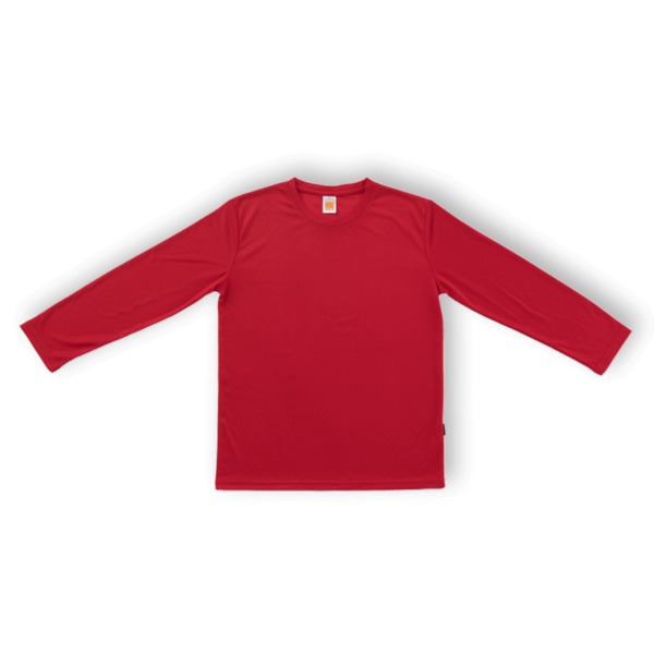 <strong> OREN SPORT </strong> - QD54 Unisex Round Neck long Sleeve Tshirt - Microfiber Eyelet - Red, 3XL