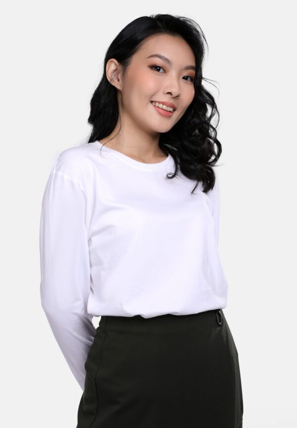 <strong> PANBASIC </strong> - 100% Cotton Long Sleeve Round Neck P-601 - 7XL, White