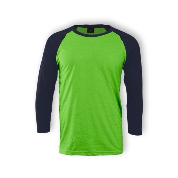 <strong> ENZO </strong> - 1028A Raglan Long Sleeve Round Neck (30T/C) - Adult - Lime Green, 3XL