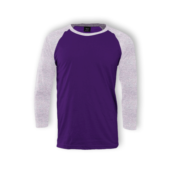<strong> ENZO </strong> - 1028A Raglan Long Sleeve Round Neck (30T/C) - Adult - Purple, 3XL