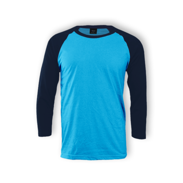 <strong> ENZO </strong> - 1028A Raglan Long Sleeve Round Neck (30T/C) - Adult - Turquoise, 3XL