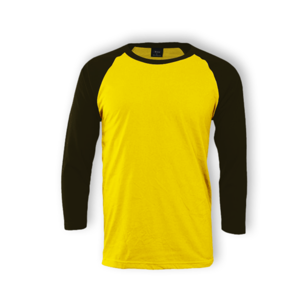 <strong> ENZO </strong> - 1028A Raglan Long Sleeve Round Neck (30T/C) - Adult - Yellow, 3XL