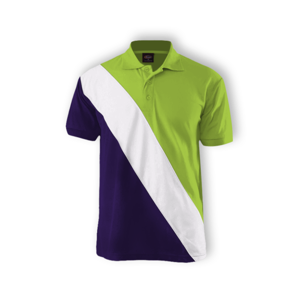 <strong> ENZO </strong> - 2572 Cut & Sew Lacoste Polo - Lime Green, 3XL
