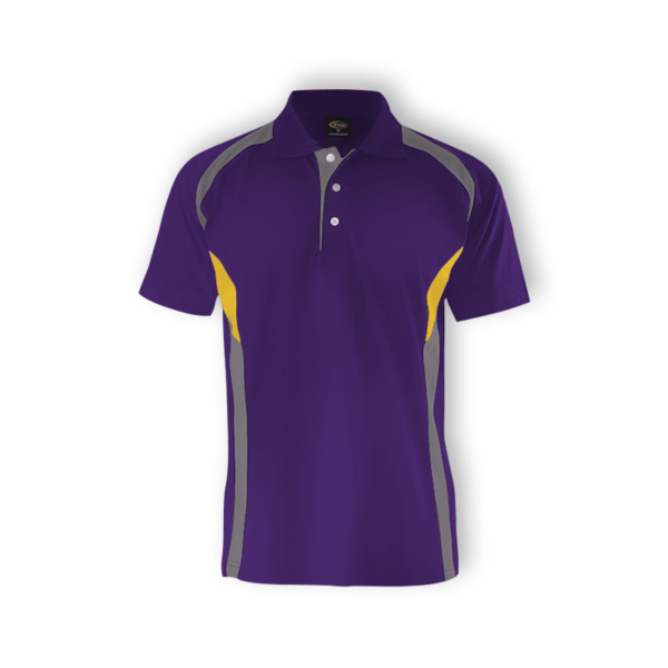 <strong> ENZO </strong> - 2816 Cut & Sew Polo Shirt - Purple, 3XL